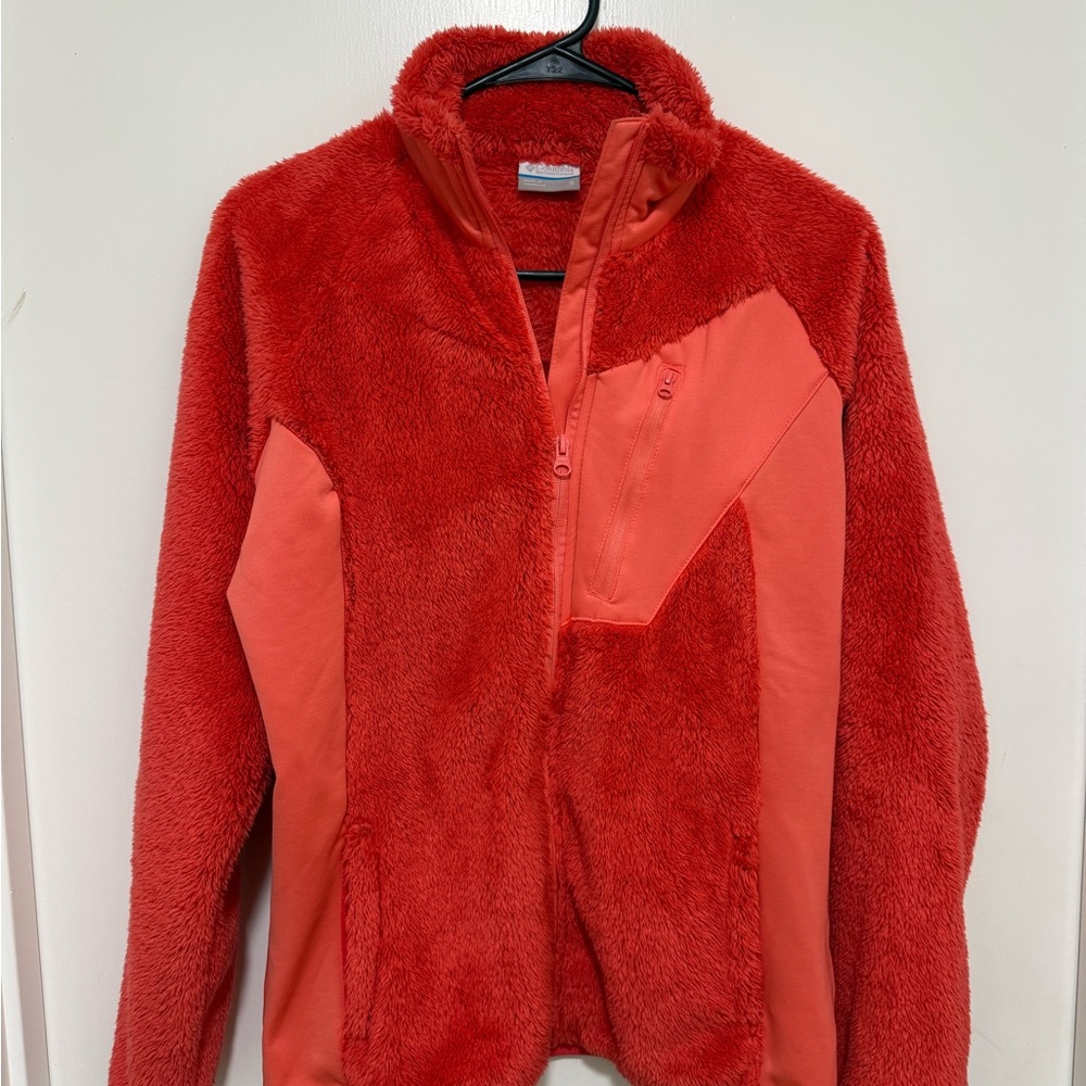 Women Colombia Red/Orange Fleece Jacket